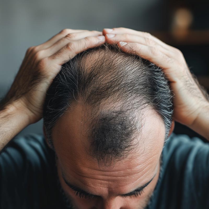 Haarausfall beim Mann Mann mit Haarausfall